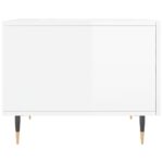 Tables basses 2 pcs blanc brillant 50x50x40cm bois d'ingénierie – Image 6