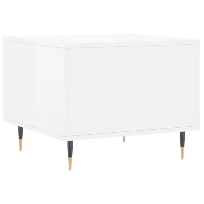 Tables basses 2 pcs blanc brillant 50x50x40cm bois d'ingénierie – Image 7