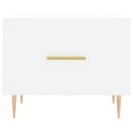 Table basse blanc 50x50x40 cm bois d'ingénierie – Image 3
