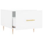 Table basse blanc 50x50x40 cm bois d'ingénierie – Image 4