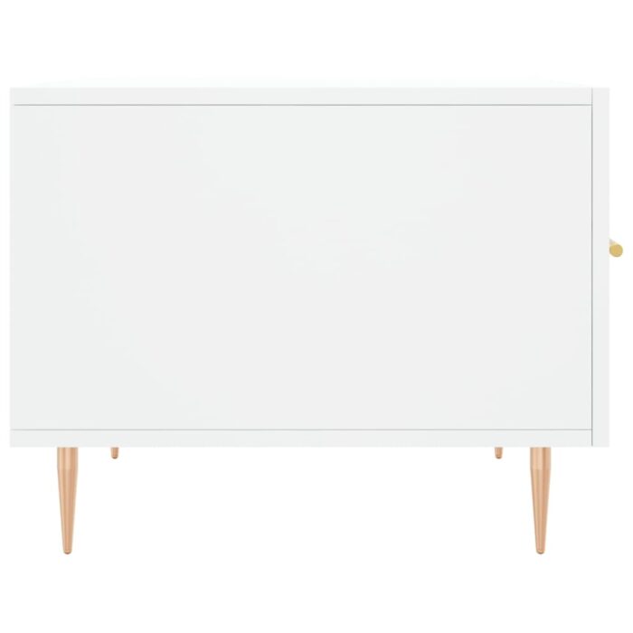 Table basse blanc 50x50x40 cm bois d'ingénierie – Image 5