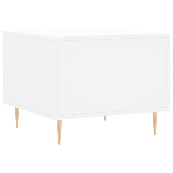 Table basse blanc 50x50x40 cm bois d'ingénierie – Image 6