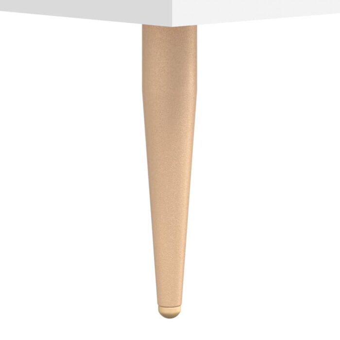 Table basse blanc 50x50x40 cm bois d'ingénierie – Image 8