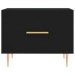 Table basse Noir 50x50x40 cm Bois d'ingénierie – Image 3