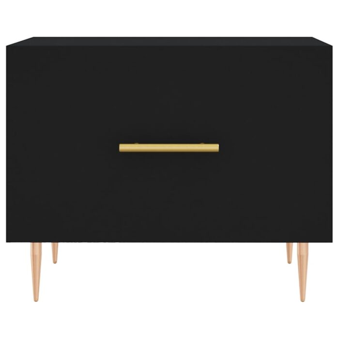 Table basse Noir 50x50x40 cm Bois d'ingénierie – Image 3