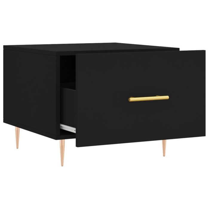 Table basse Noir 50x50x40 cm Bois d'ingénierie – Image 4