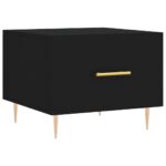 Tables basses 2 pcs noir 50x50x40 cm bois d'ingénierie – Image 3