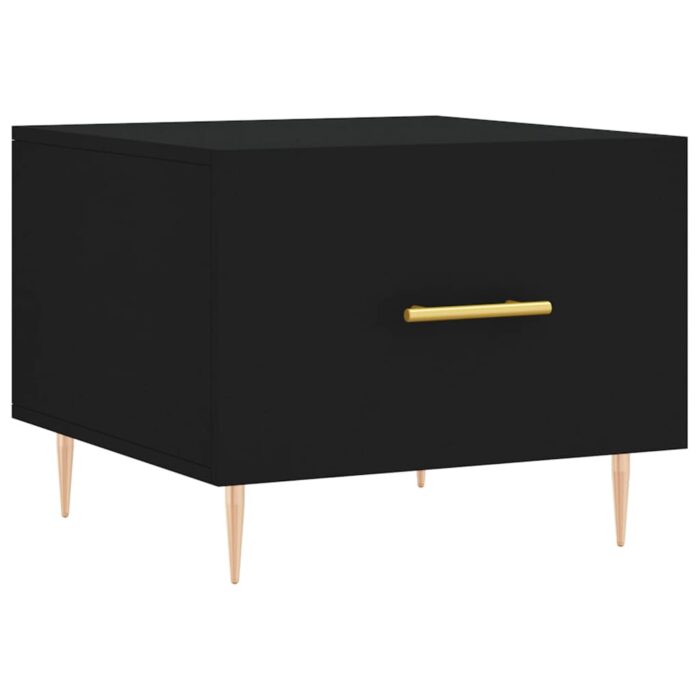 Tables basses 2 pcs noir 50x50x40 cm bois d'ingénierie – Image 3