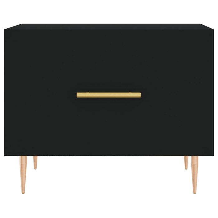 Tables basses 2 pcs noir 50x50x40 cm bois d'ingénierie – Image 4