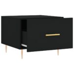 Tables basses 2 pcs noir 50x50x40 cm bois d'ingénierie – Image 5