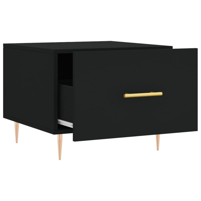Tables basses 2 pcs noir 50x50x40 cm bois d'ingénierie – Image 5