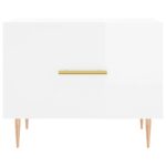 Tables basses 2 pcs blanc brillant 50x50x40cm bois d'ingénierie – Image 4