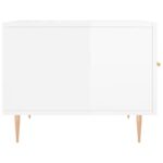 Tables basses 2 pcs blanc brillant 50x50x40cm bois d'ingénierie – Image 6