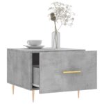 Tables basses 2 pcs gris béton 50x50x40 cm bois d'ingénierie – Image 2