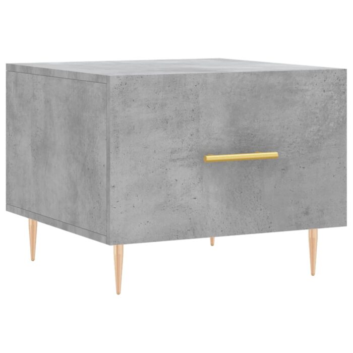 Tables basses 2 pcs gris béton 50x50x40 cm bois d'ingénierie – Image 3