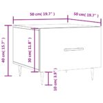 Table basse Chêne fumé 50x50x40 cm Bois d'ingénierie – Image 10
