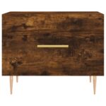 Table basse Chêne fumé 50x50x40 cm Bois d'ingénierie – Image 3
