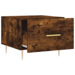Table basse Chêne fumé 50x50x40 cm Bois d'ingénierie – Image 4