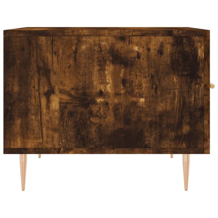 Table basse Chêne fumé 50x50x40 cm Bois d'ingénierie – Image 5