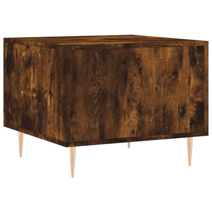 Table basse Chêne fumé 50x50x40 cm Bois d'ingénierie – Image 6
