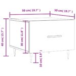 Table basse Chêne marron 50x50x40 cm Bois d'ingénierie – Image 10