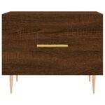 Table basse Chêne marron 50x50x40 cm Bois d'ingénierie – Image 3