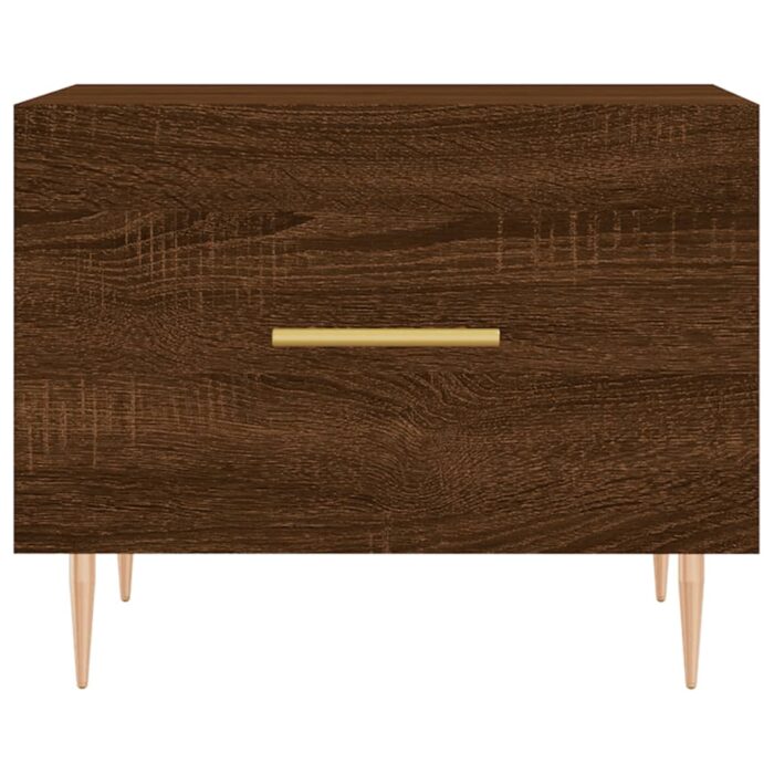 Table basse Chêne marron 50x50x40 cm Bois d'ingénierie – Image 3