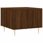 Table basse Chêne marron 50x50x40 cm Bois d'ingénierie – Image 6