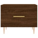 Tables basses 2 pcs chêne marron 50x50x40 cm bois d'ingénierie – Image 4