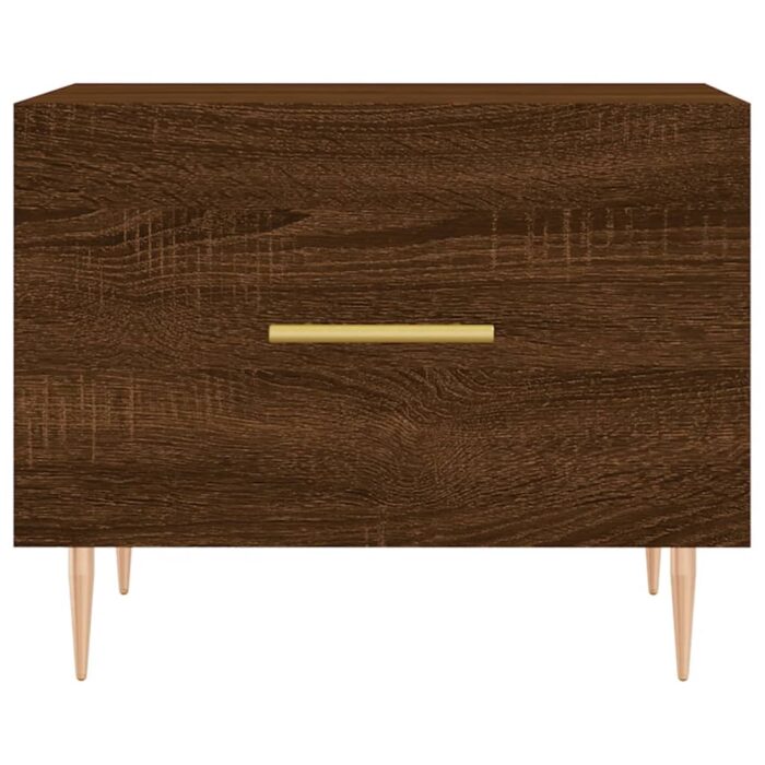 Tables basses 2 pcs chêne marron 50x50x40 cm bois d'ingénierie – Image 4