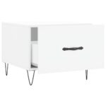Table basse blanc 50x50x40 cm bois d'ingénierie – Image 4