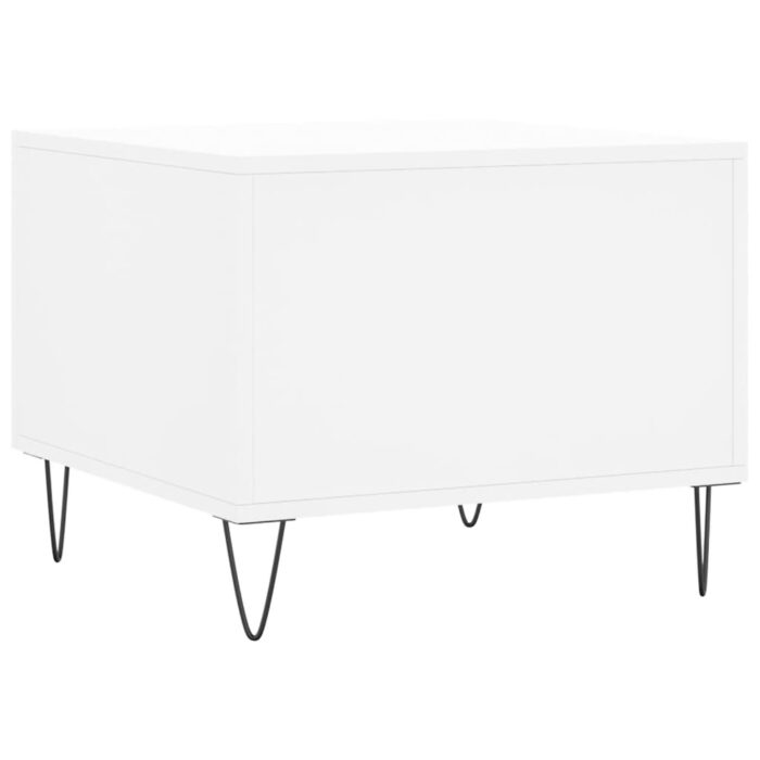 Table basse blanc 50x50x40 cm bois d'ingénierie – Image 6