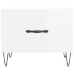 Tables basses 2 pcs blanc brillant 50x50x40cm bois d'ingénierie – Image 4