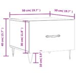 Tables basses 2 pcs sonoma gris 50x50x40 cm bois d'ingénierie – Image 11