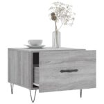 Tables basses 2 pcs sonoma gris 50x50x40 cm bois d'ingénierie – Image 2