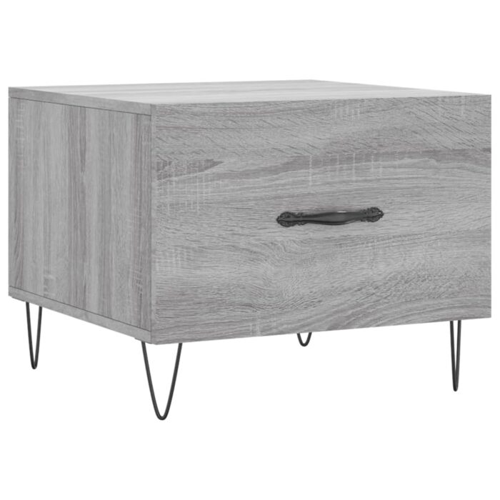 Tables basses 2 pcs sonoma gris 50x50x40 cm bois d'ingénierie – Image 3
