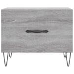 Tables basses 2 pcs sonoma gris 50x50x40 cm bois d'ingénierie – Image 4