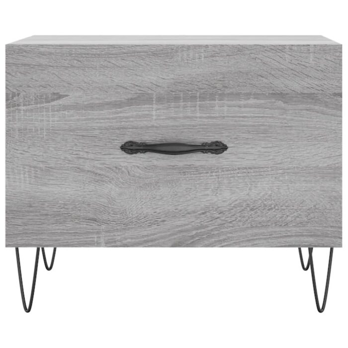 Tables basses 2 pcs sonoma gris 50x50x40 cm bois d'ingénierie – Image 4