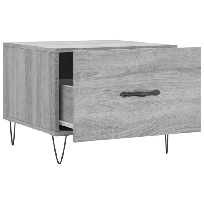 Tables basses 2 pcs sonoma gris 50x50x40 cm bois d'ingénierie – Image 5