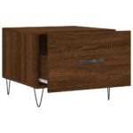 Table basse Chêne marron 50x50x40 cm Bois d'ingénierie – Image 4