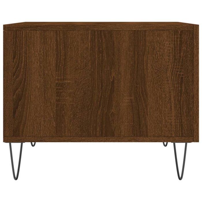 Table basse Chêne marron 50x50x40 cm Bois d'ingénierie – Image 5
