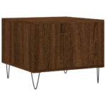 Table basse Chêne marron 50x50x40 cm Bois d'ingénierie – Image 6