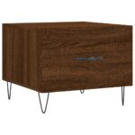 Tables basses 2 pcs chêne marron 50x50x40 cm bois d'ingénierie – Image 3