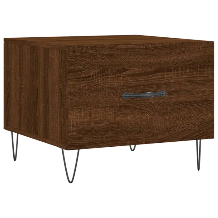 Tables basses 2 pcs chêne marron 50x50x40 cm bois d'ingénierie – Image 3