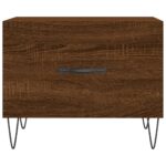 Tables basses 2 pcs chêne marron 50x50x40 cm bois d'ingénierie – Image 4