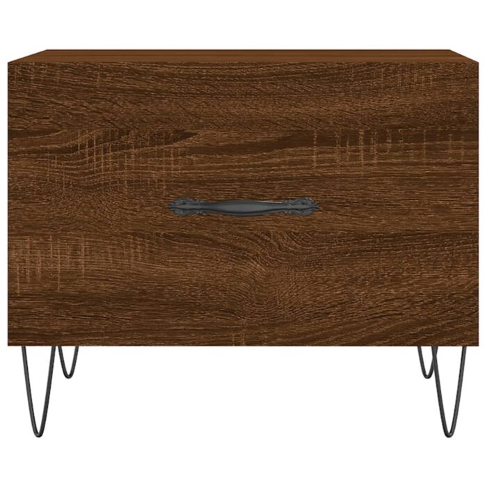 Tables basses 2 pcs chêne marron 50x50x40 cm bois d'ingénierie – Image 4