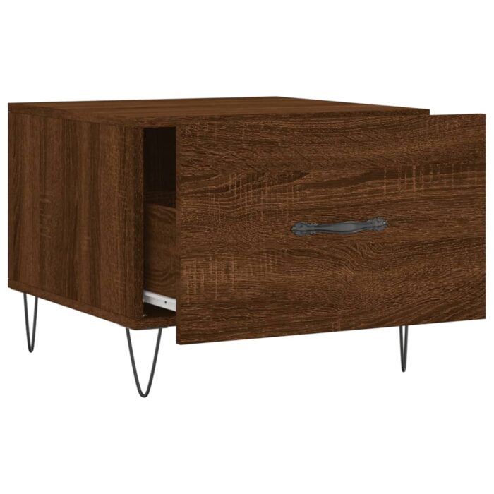 Tables basses 2 pcs chêne marron 50x50x40 cm bois d'ingénierie – Image 5