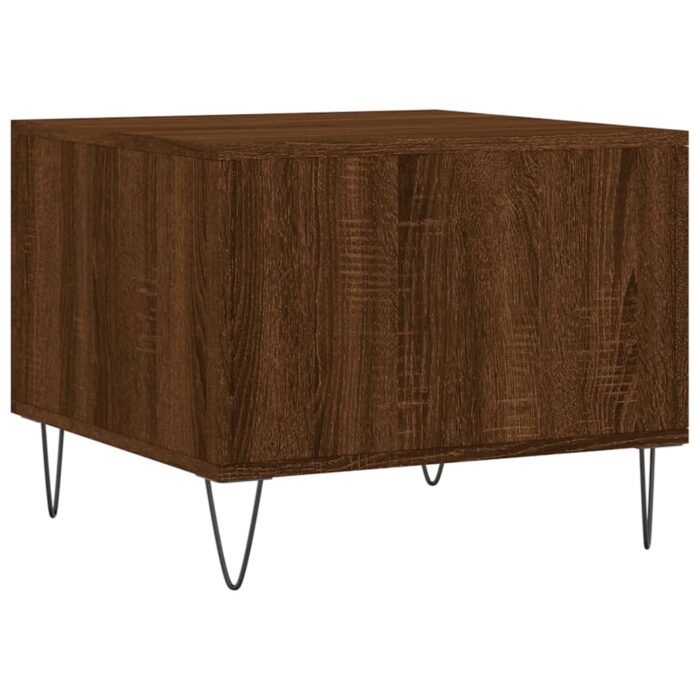 Tables basses 2 pcs chêne marron 50x50x40 cm bois d'ingénierie – Image 7