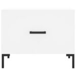 Table basse blanc 50x50x40 cm bois d'ingénierie – Image 3