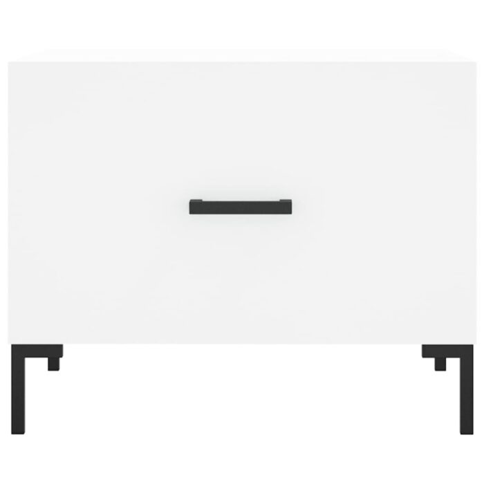 Tables basses 2 pcs blanc 50x50x40 cm bois d'ingénierie – Image 4